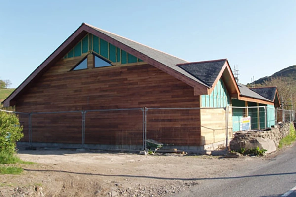 Construction of the new The Community Hall Grizebeck on 27 April 2011