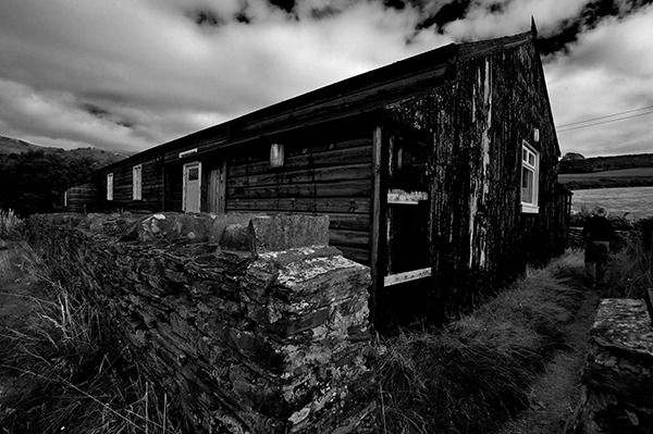 Black and white photograph of the exterior of The Community Hall Grizebeck before renovation
