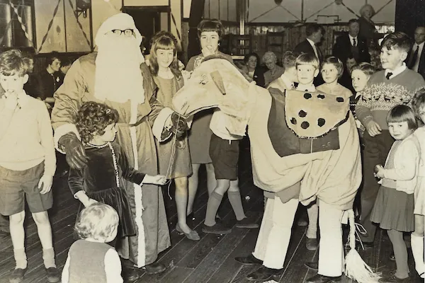 Santa and others at Christmas party in Grizebeck village hall (Furness Photo Press)