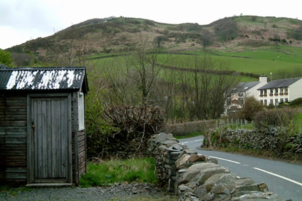 Exterior of the Community Hall Grizebeck looking towards Grizbeck in 2010 before the rebuild