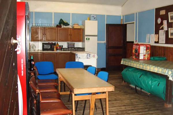 Interior of the Community Hall Grizebeck kitchen in 2010 before the rebuild