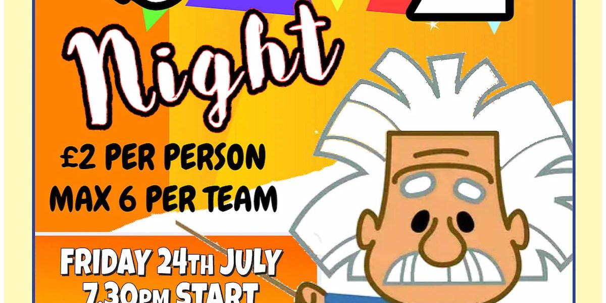 The Community Hall at Grizebeck Quiz Night, Friday 24th July 7.30pm start. Email hall.manager@grizebeckhall.co.uk or phone 07905 779 584 to book your place.